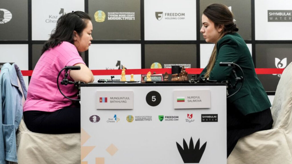 WGP Shymkent: Salimova scores her first win in a day full of draws; Goryachkina maintains lead