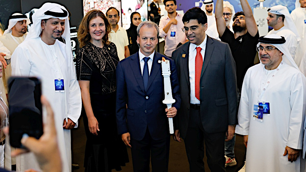 FIDE 100 Torch Relay reaches United Arab Emirates